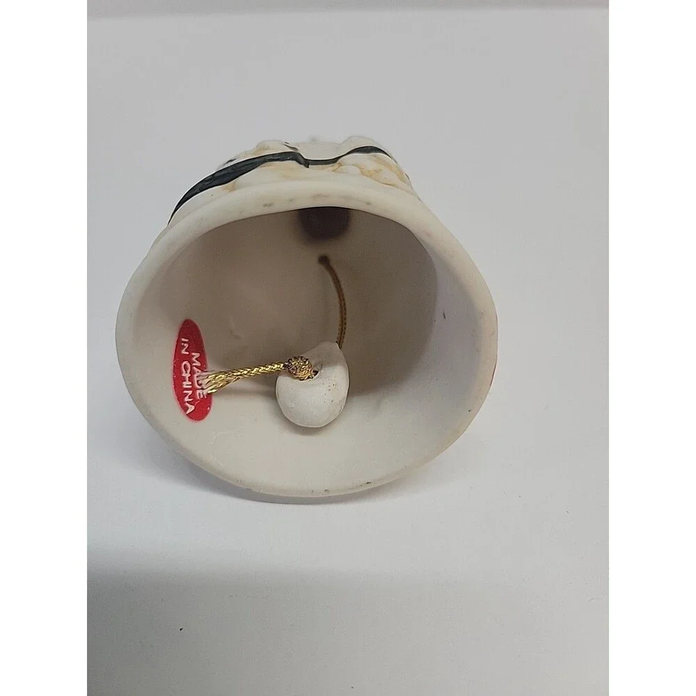 Vintage Ceramic Christmas‎ Mouse Bell Holiday Figurine